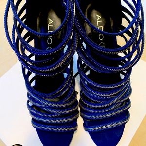 ALDO - Royal Blue Zipper Heels